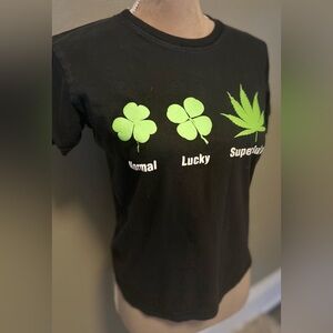 Black T-Shirt with funny graphics / Irish